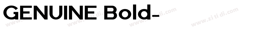 GENUINE Bold字体转换
